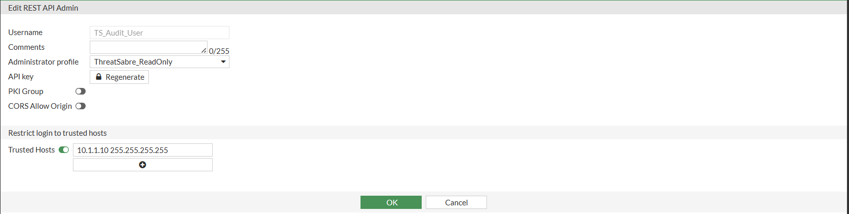 FortiGate Admin User